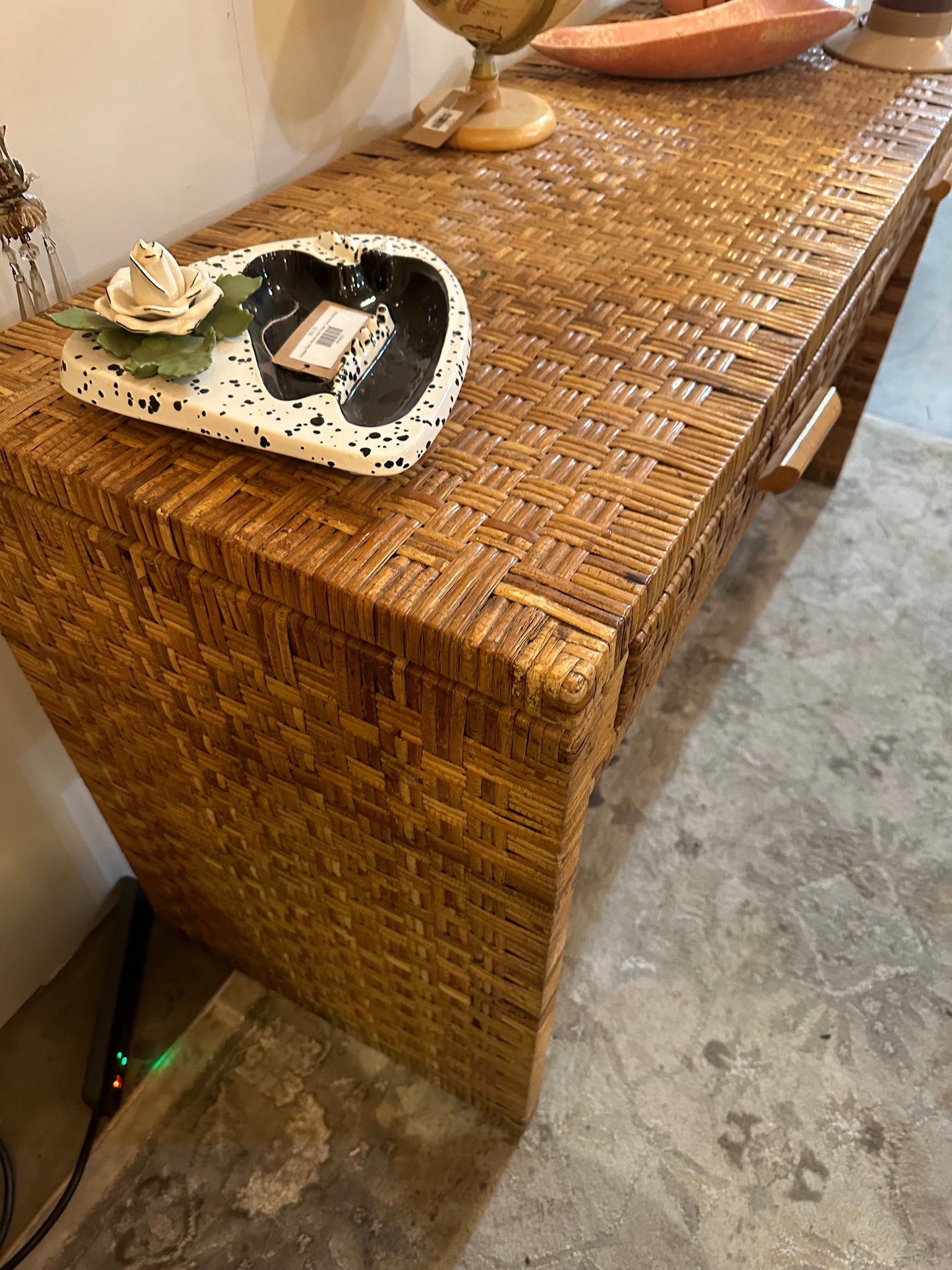 Boho Wicker Desk