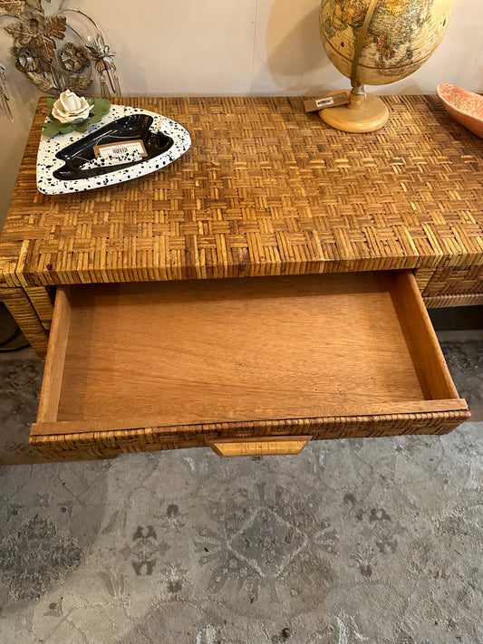 Boho Wicker Desk