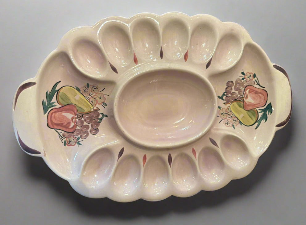 Vintage Redwing Egg-Snack Plate