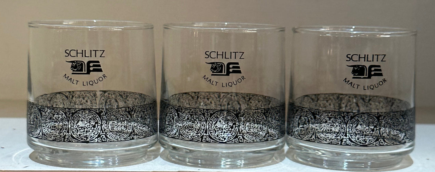 Schlitz Malt Liquor Glasses Set