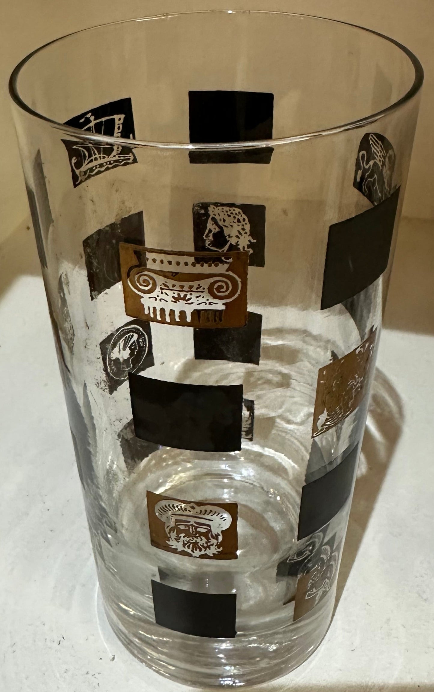 Cera Cora Greek Squares Highball Glasses