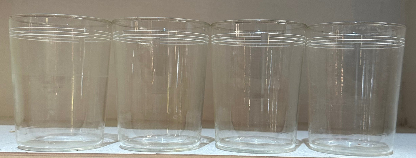 Vintage Schott Banded Juice Glasses