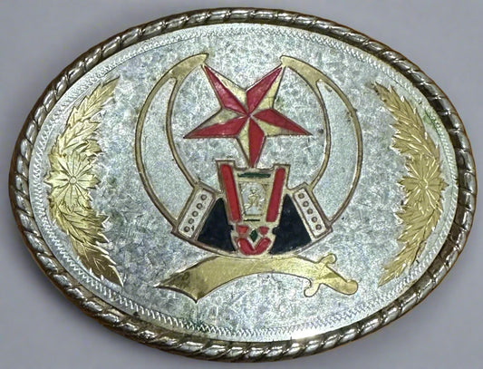 Shriners Masonic Fraternal Belt Buckle