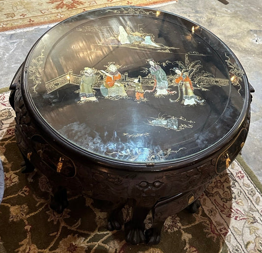 Chinese Art Style Round Table With Chairs