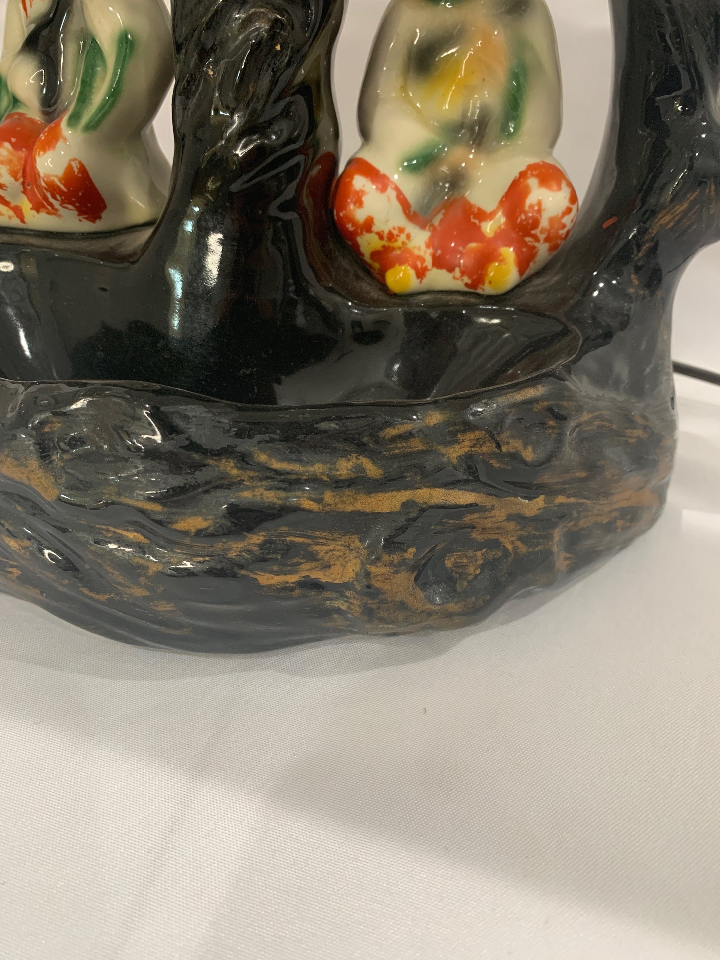 Vintage Mid Century Ceramic Table Lamp - Candy Dish