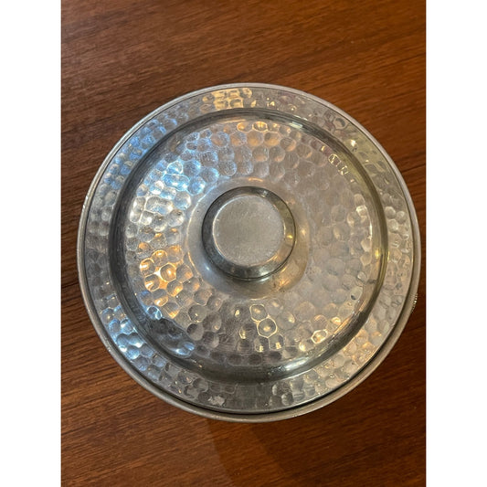 Vintage MCM Mid-Century Modern hammered aluminum lidded barware ice bucket