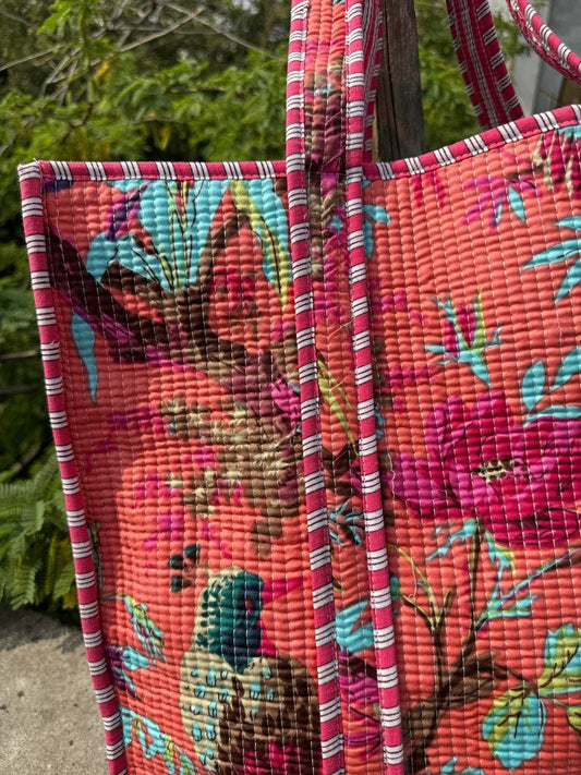 Quilted Bird Printed Bag