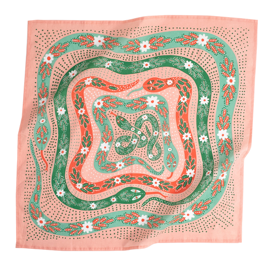 Snakes Pink Bandana