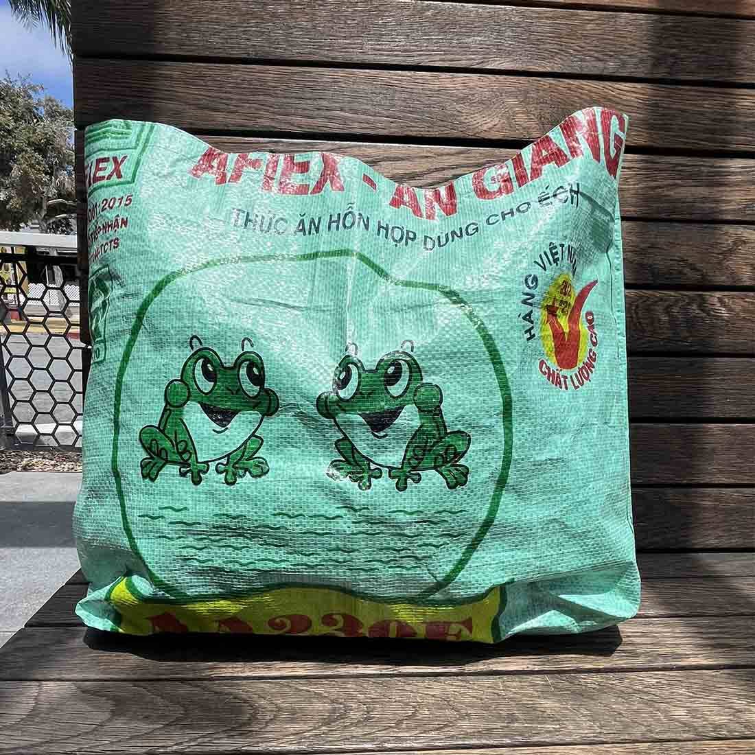 Green Frogs Recycled Shopping Tote