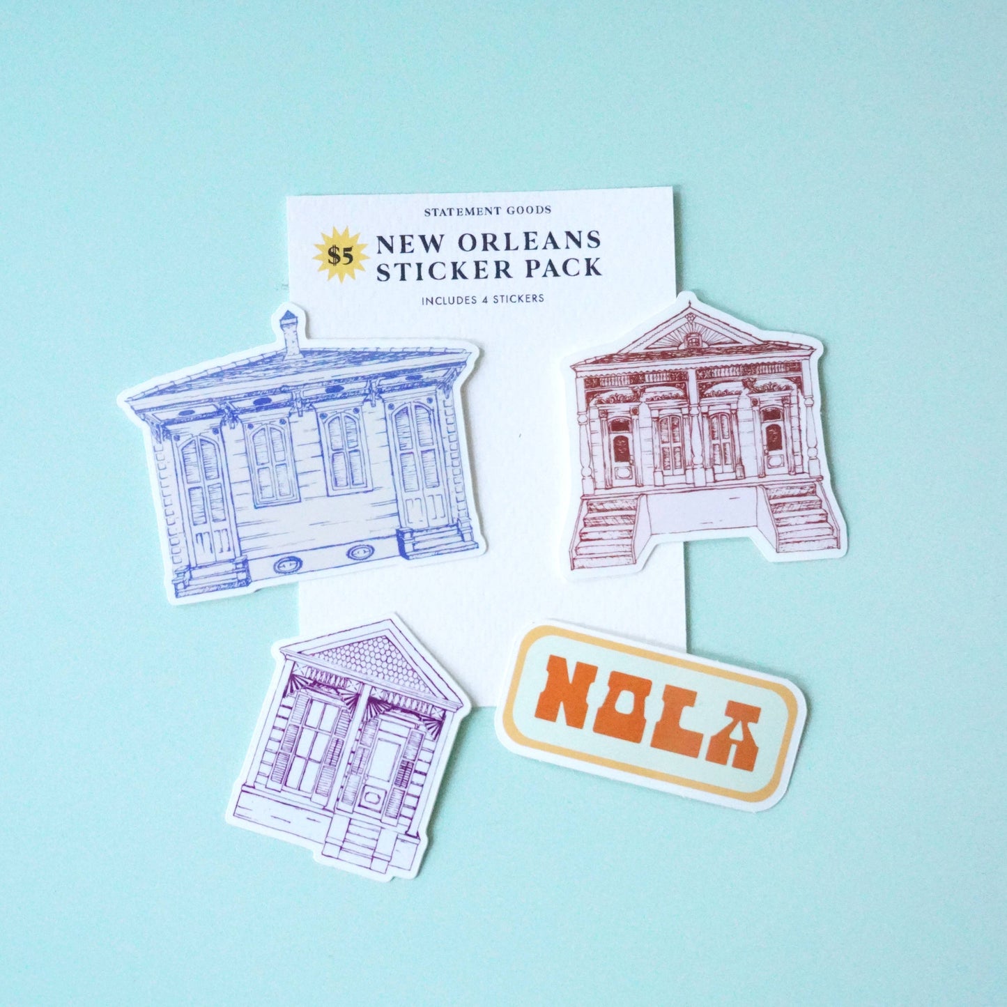 New Orleans Sticker Pack - Yellow Star