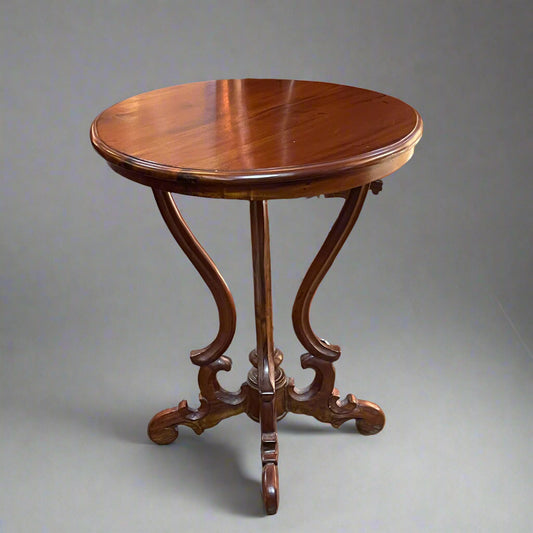 Vintage Wooden round side table