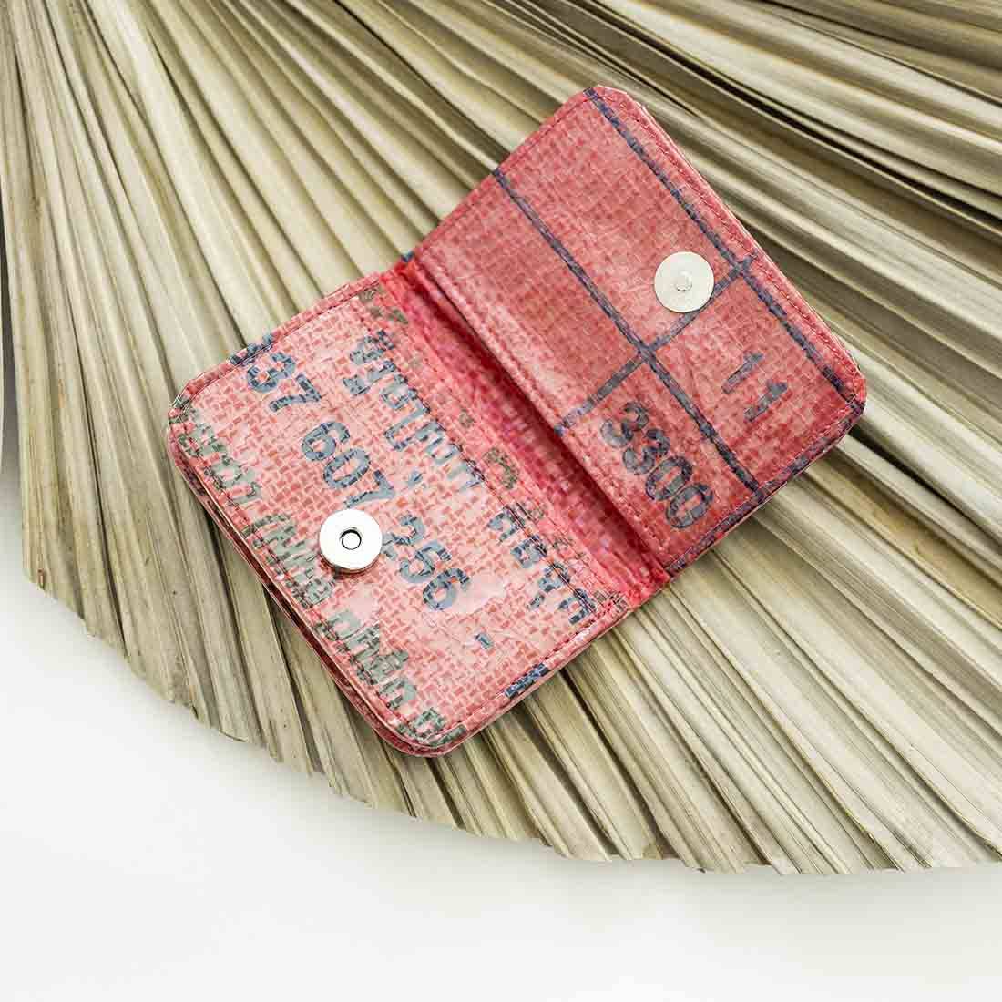 Recycled Feed Bag Card Holder