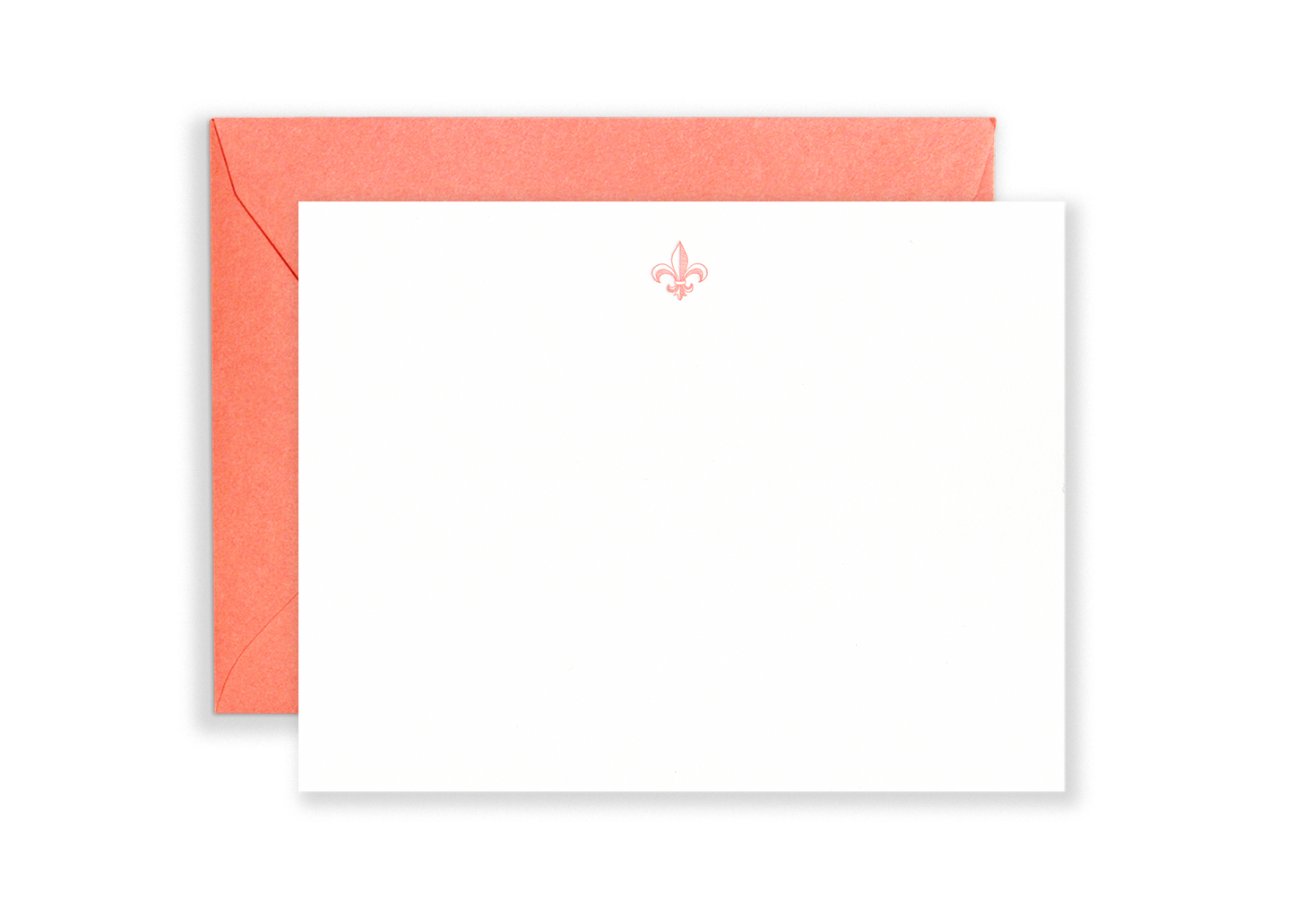 Fleur De Lis Stationery Set: Aubergine