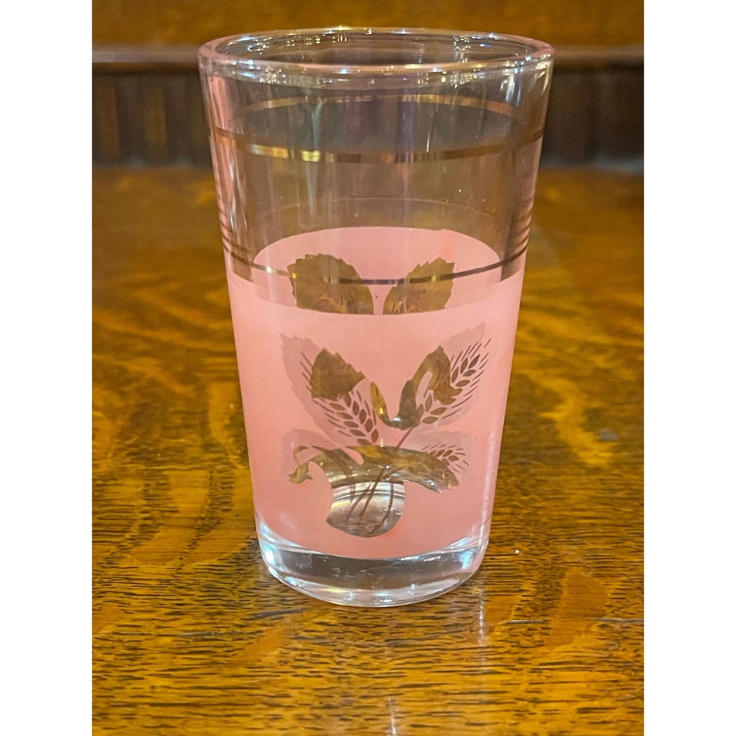 Vintage A. Masserini pink wheat2 oz. shooter shot glass set of 6