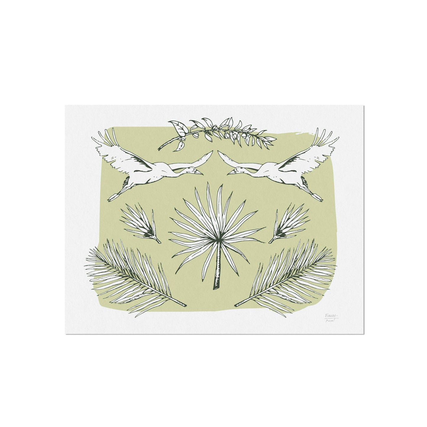 Louisiana Abstract Wildlife Art Print