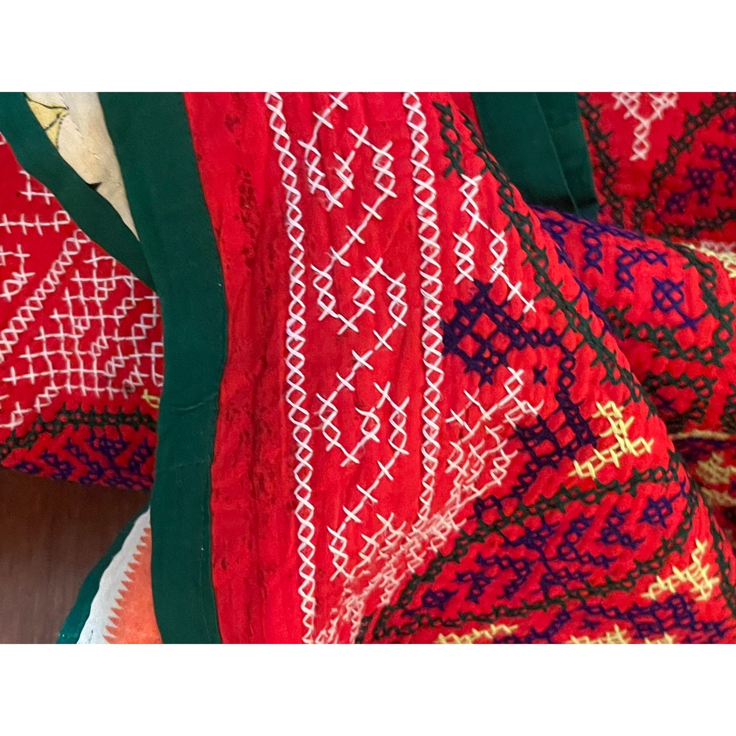 Uzbekistan Suzani handstitched table clothe throw blanket bed spread 7' x 5'