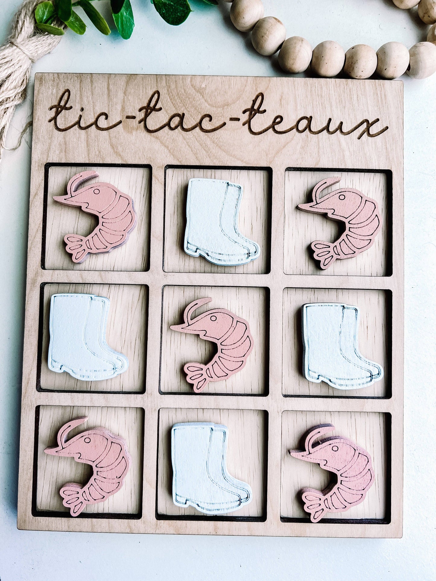 Tic Tac Teaux Shrimp/ White Boots