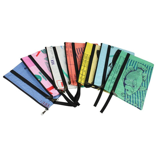 Recycled Feed Bag Zip Pouch