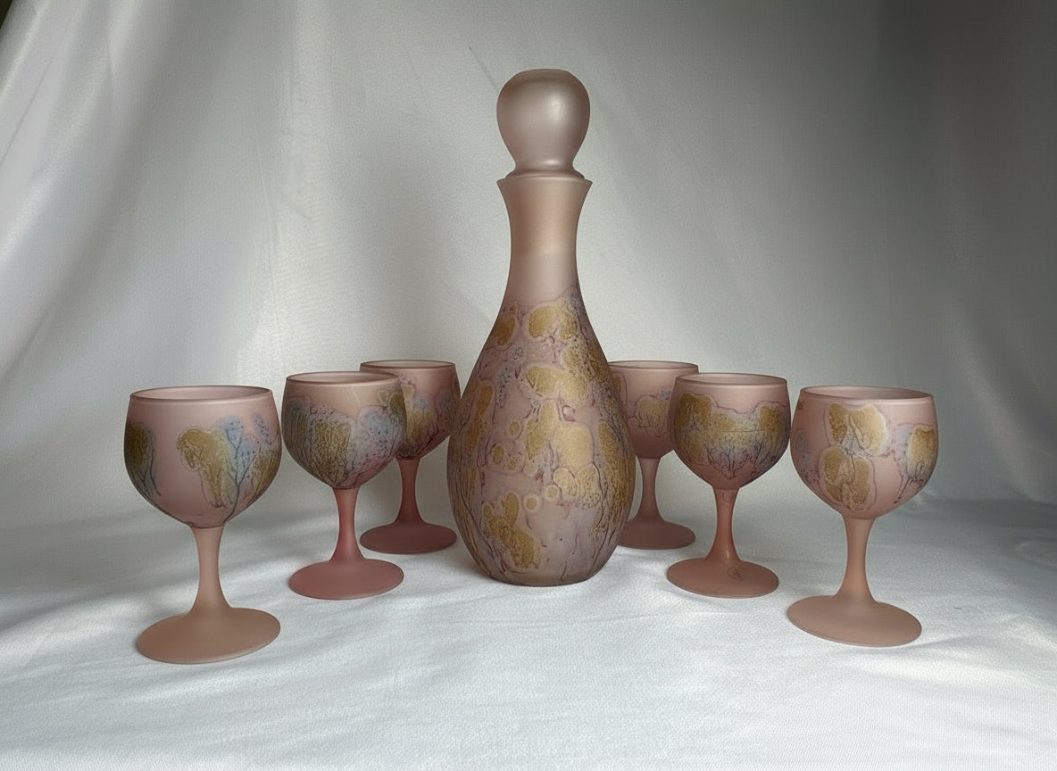 Mottled Art Decanter Set
