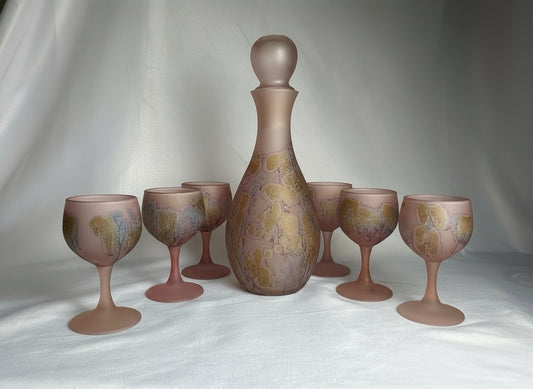 Mottled Art Decanter Set