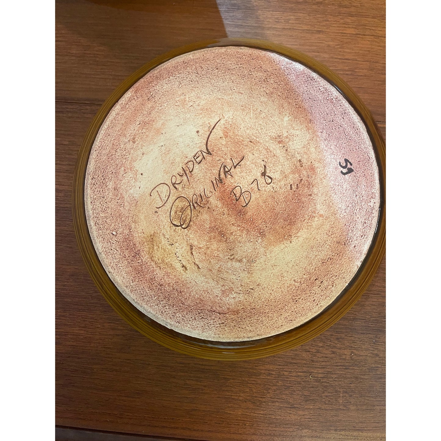 vintage 1978 Dryden Hot Springs Arkansas ceramic 11" chips and dip bowl