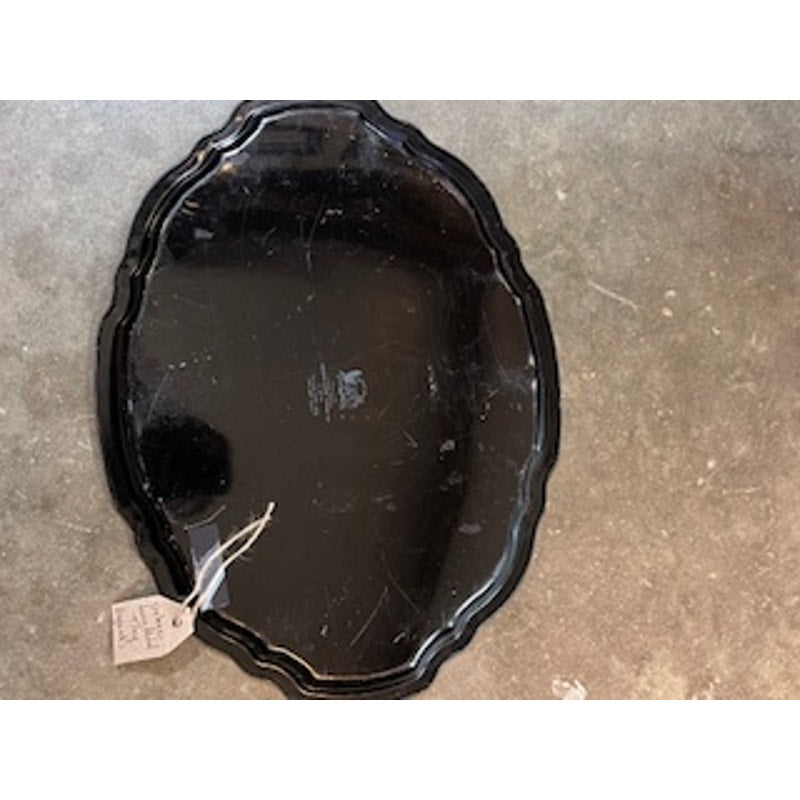Vintage Enamelware Barret Ware Mandarin Garden Chinoiserie serving tray