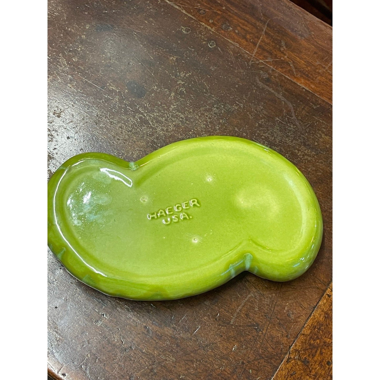 Vintage MCM Mid-Century Haeger Pottery Ceramic Scalloped Console Catch all Bowl