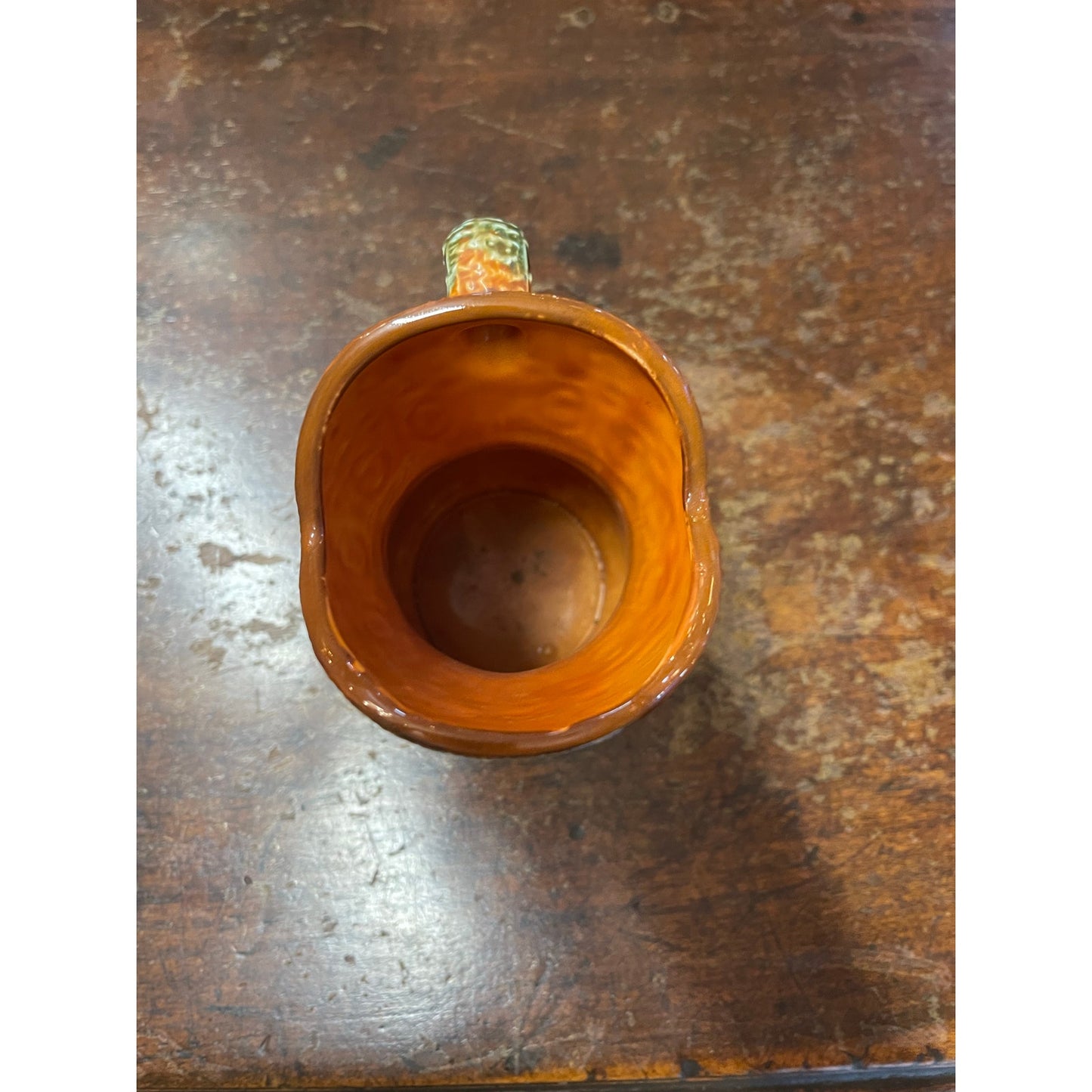 Vintage Pacific Pottery Japan Ceramic Tribal Textured Pattern Handled Pitcher