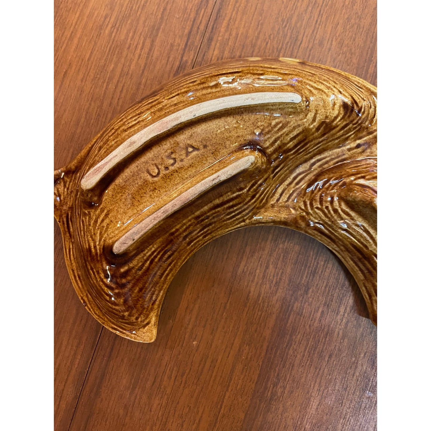 Vintage USA Pottery Appetizer / Serving Relish ceramic tray dish