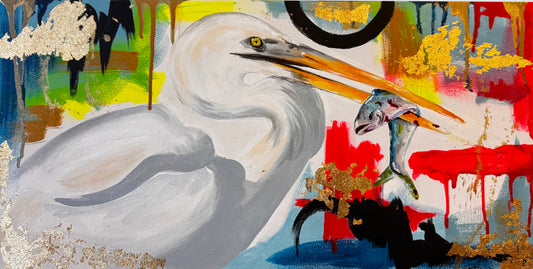 Patricia Low "Egret & Fish"