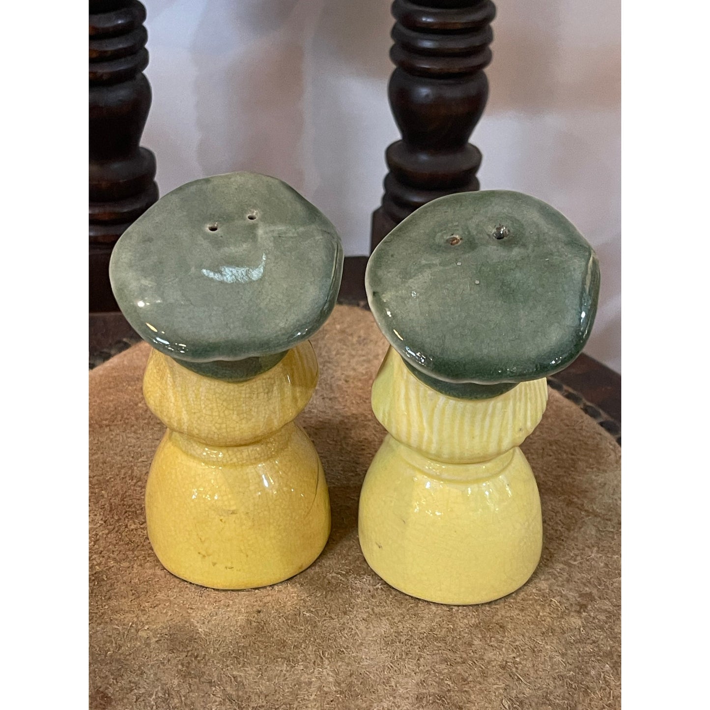 Vintage 1952 ceramic Asian Chef large Salt and pepper I Love Lucy prop shakers
