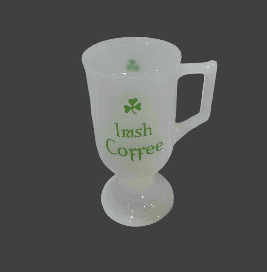 VTG Irish Coffee Milk Glass CSBH