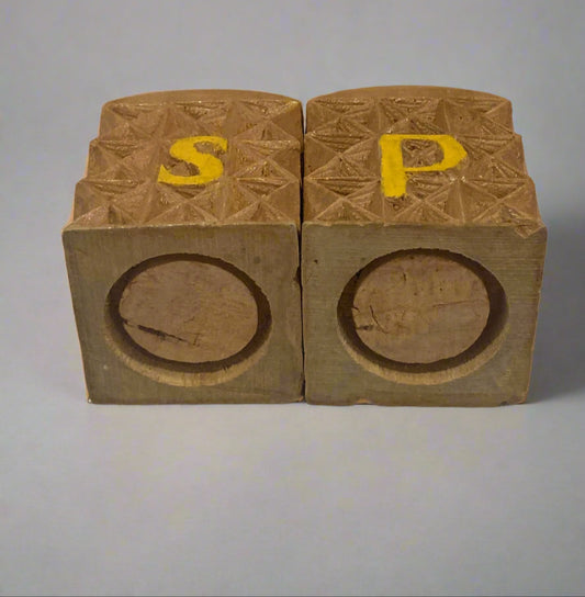 Intricate Wooden Salt&Pepper Shakers