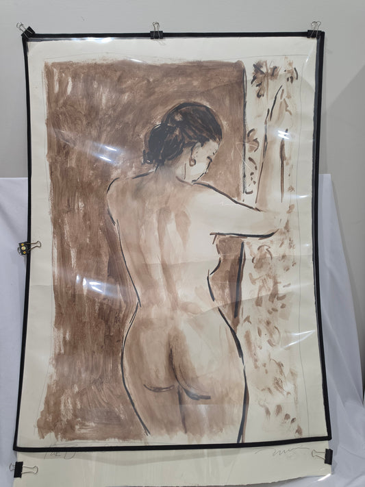 Vintage Naked Lady Watercolor CSHW