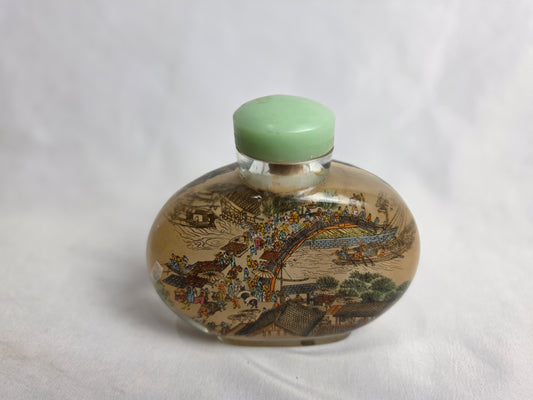 Vintage Chinese Reverse Painted Snuff Bottle XL CSHW