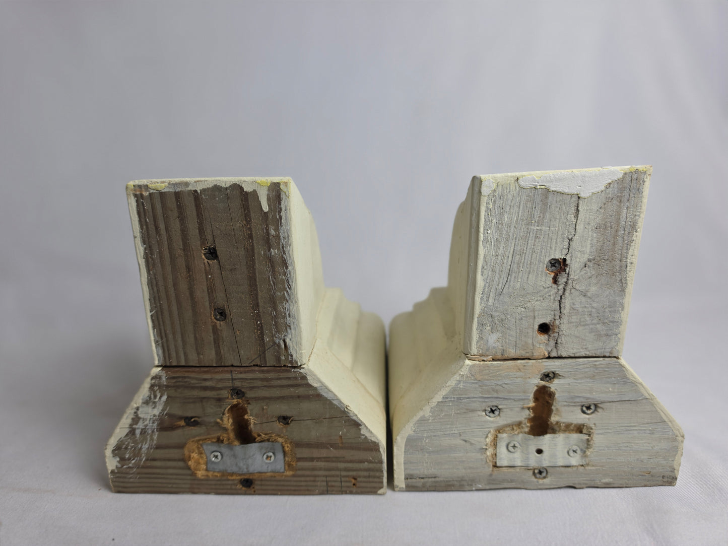 Vintage Wooden Shelves Pair CSHW