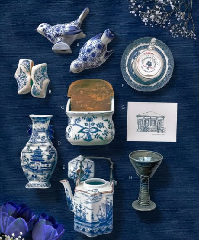 Blue and White