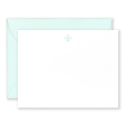 Fleur De Lis Stationery Set: Aubergine