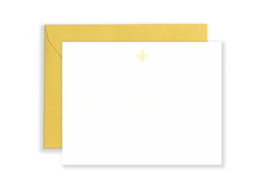 Fleur De Lis Stationery Set: Turmeric