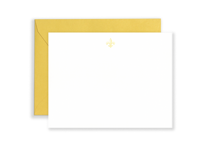 Fleur De Lis Stationery Set: Aubergine