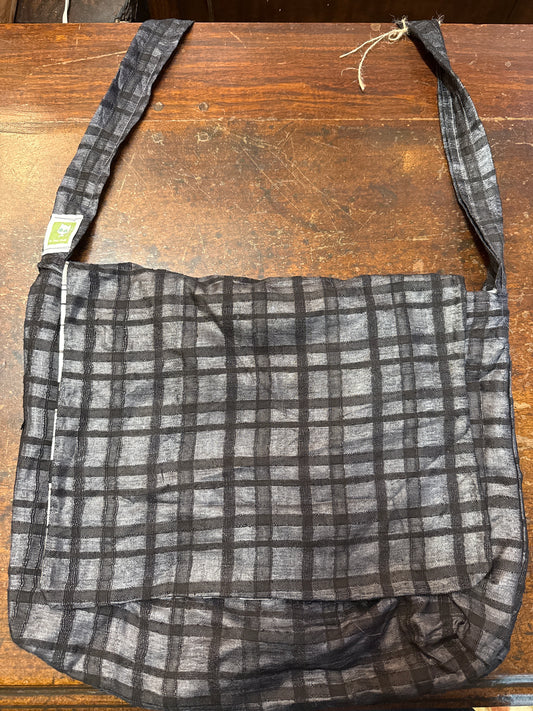 Black Plaid Bag by Gerlaine
