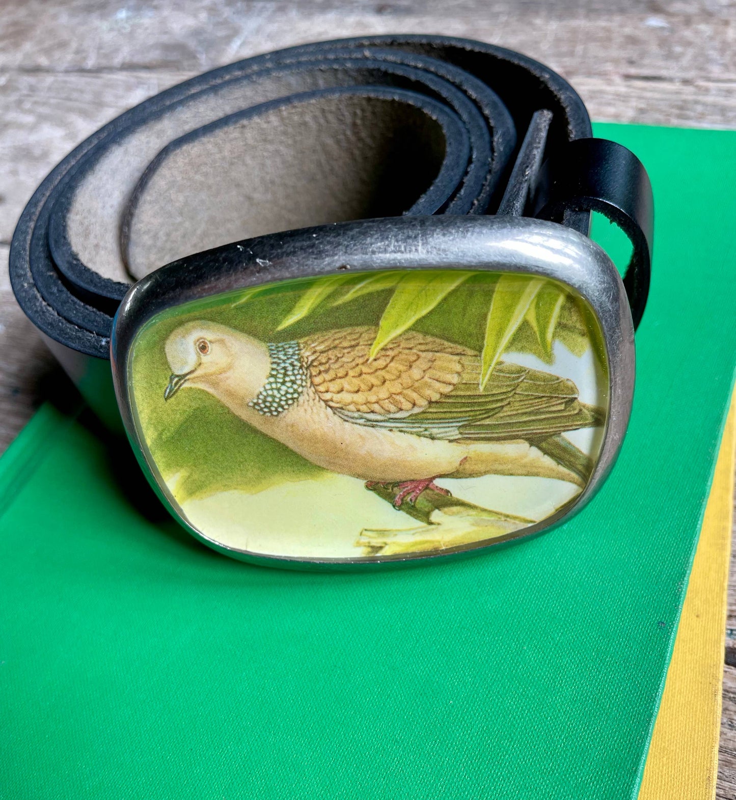 Belt buckle, bird