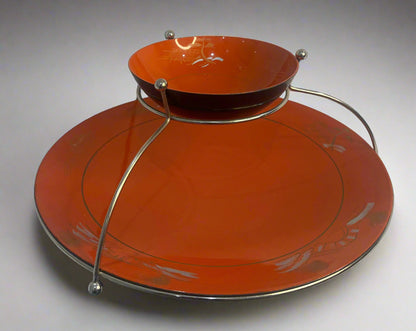 Vintage Orange Z-Tier Serving