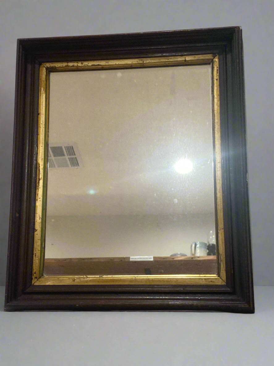 Vtg oak wall mirror