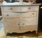 1930s Painted Oak Dresser 3 Drawers & Cabinet