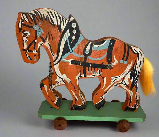 Antique Pull Toy Horse