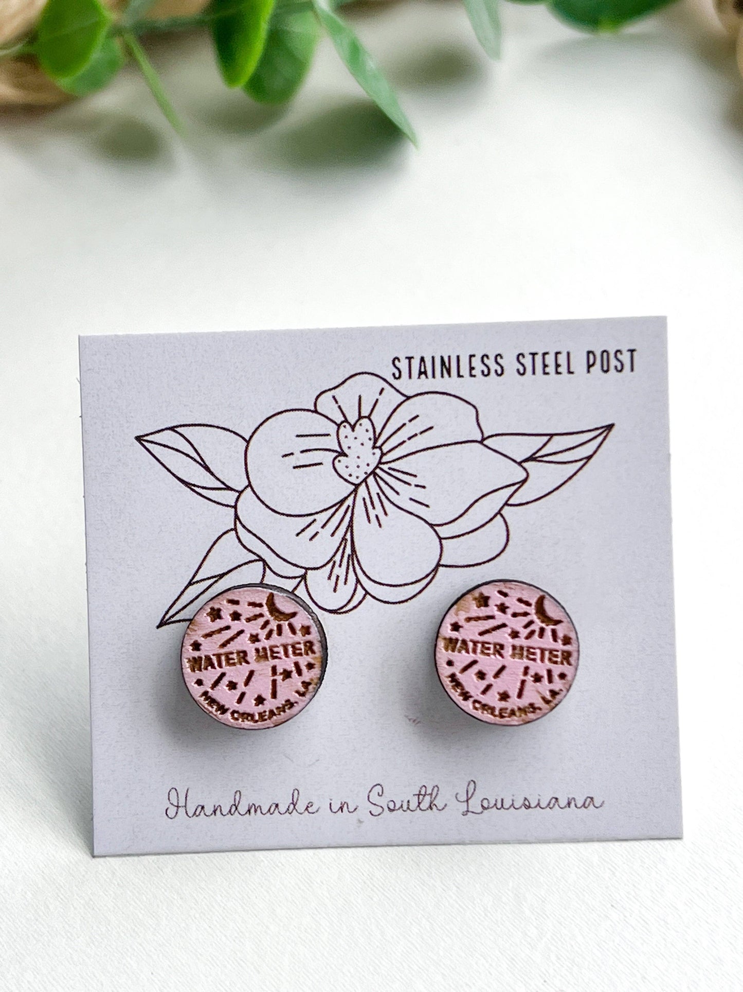 New Orleans Water Meter Stud Earrings
