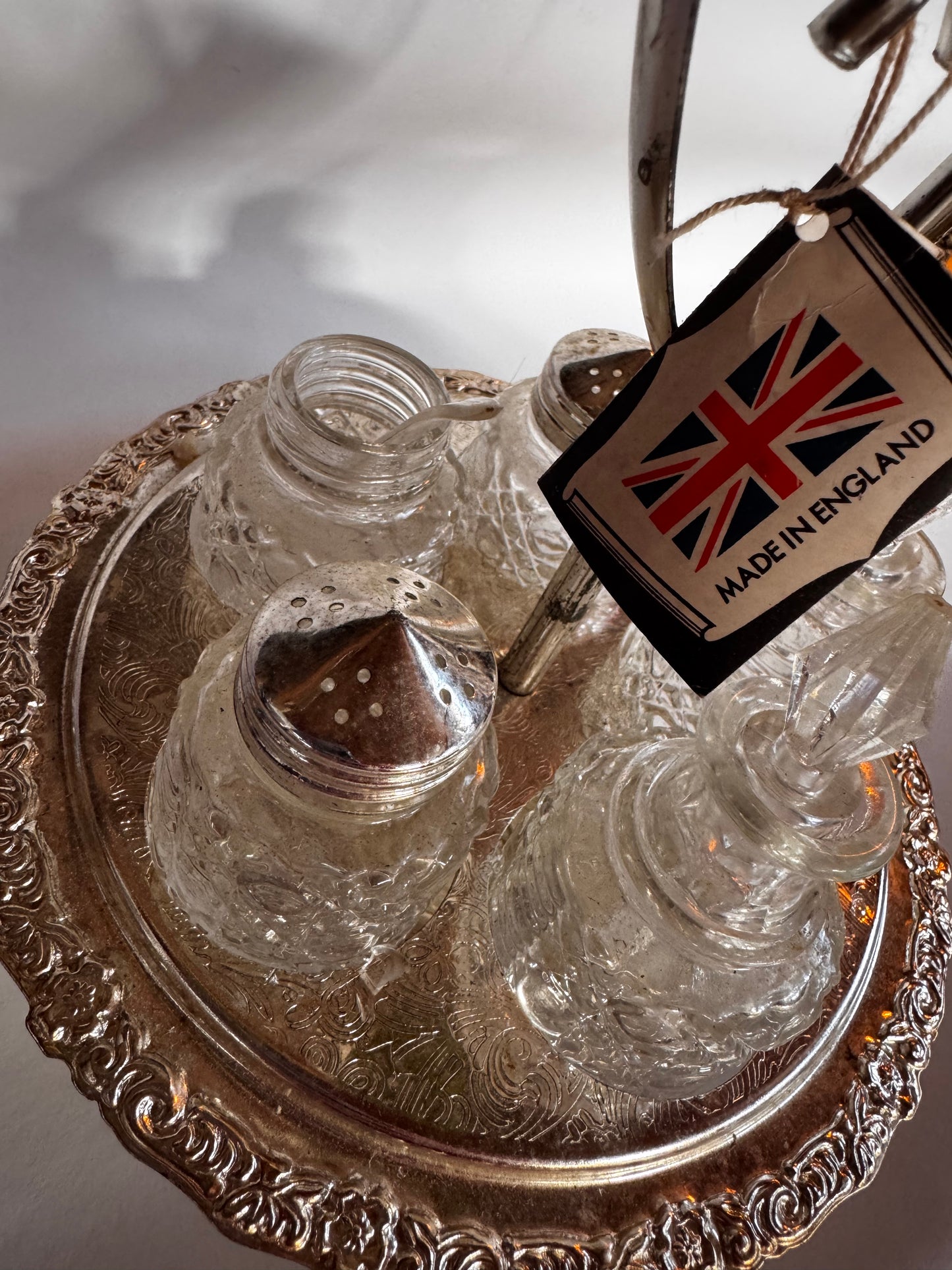 Vtg Queen Anne Cruet Set CSBH