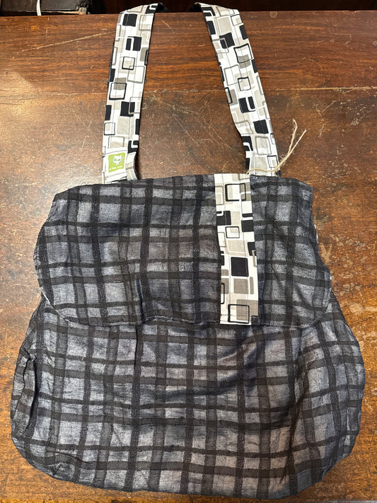 Black Plaid Hand Bag by Gerlaine