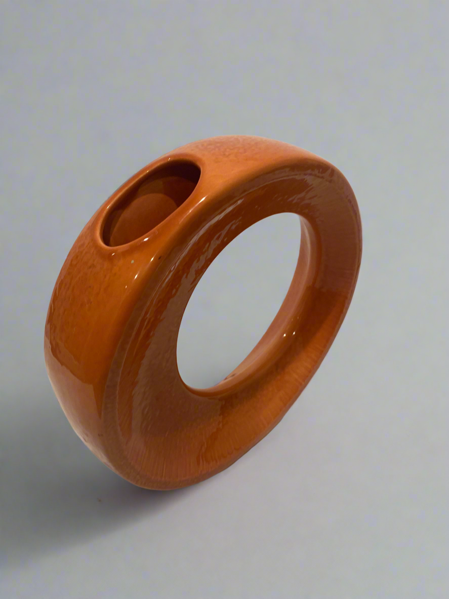 Orange ring vase